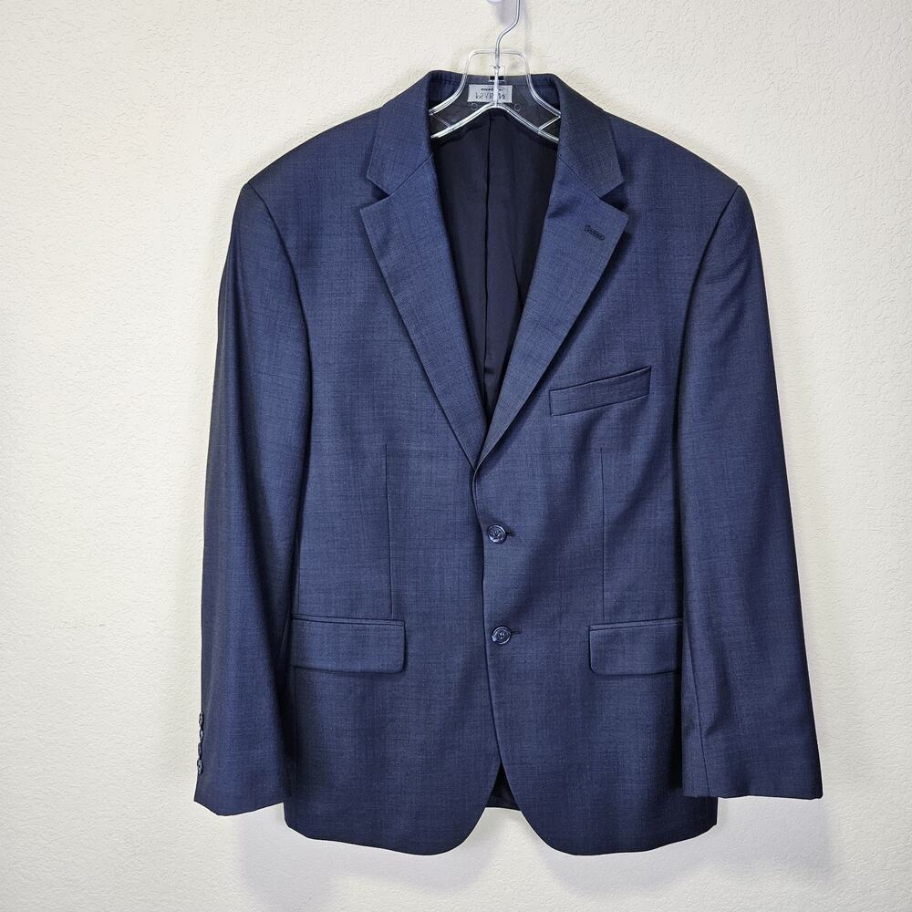 Jos A Bank Blazer Travelers Collection Mens 40S Sport Coat Navy Tailored Jacket - Picture 2 of 9